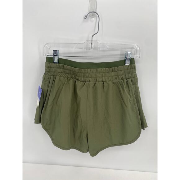 JoyLab Olive Green Running Shorts Lined Briefs Pockets Elastic Waist NEW Small - Picture 5 of 9